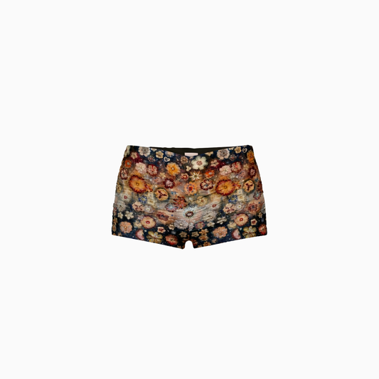 Mini Shorts Tule Hibisco