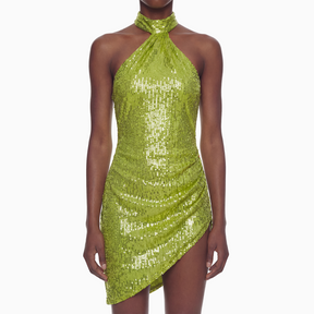 Vestido Assimétrico Paetê Aura