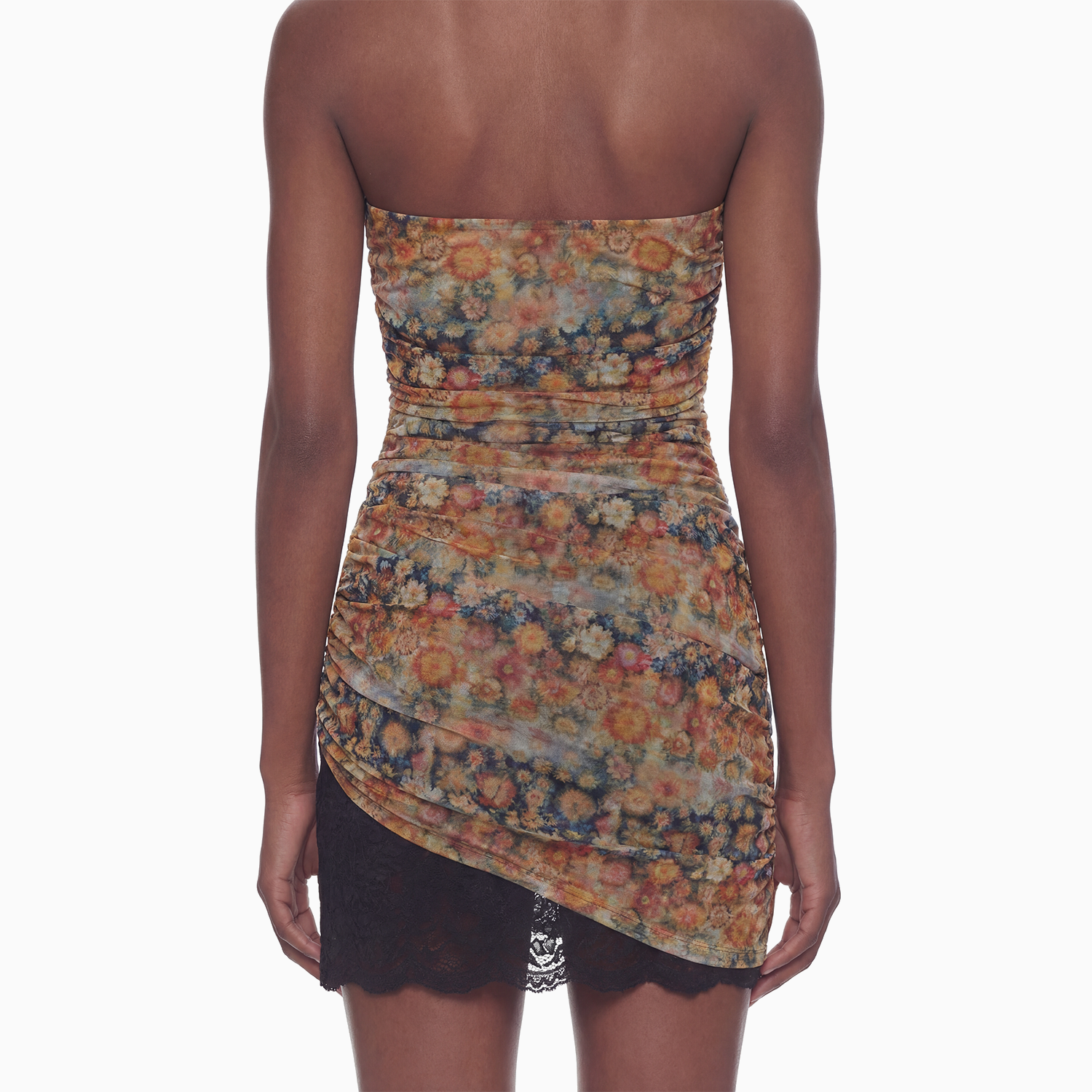 Vestido Curto Tule Renda