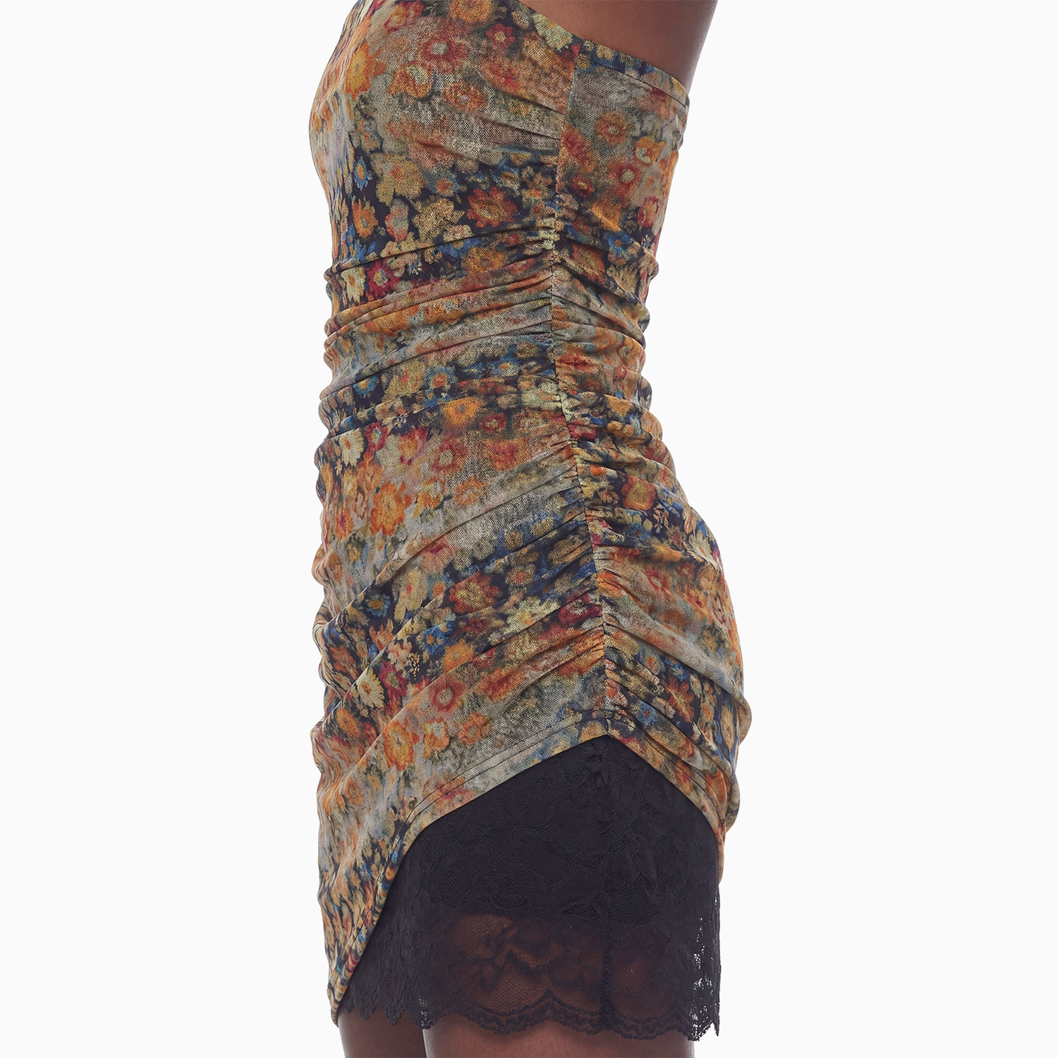 Vestido Curto Tule Renda