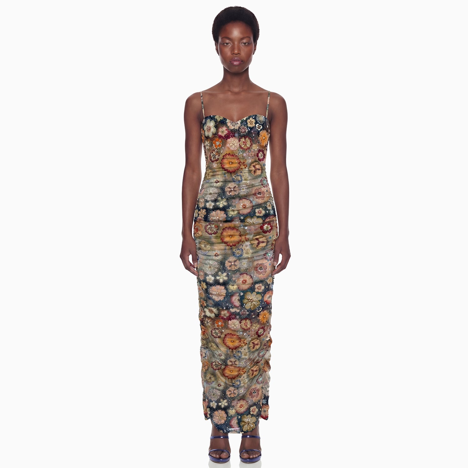 Vestido Longo Tule Hibisco